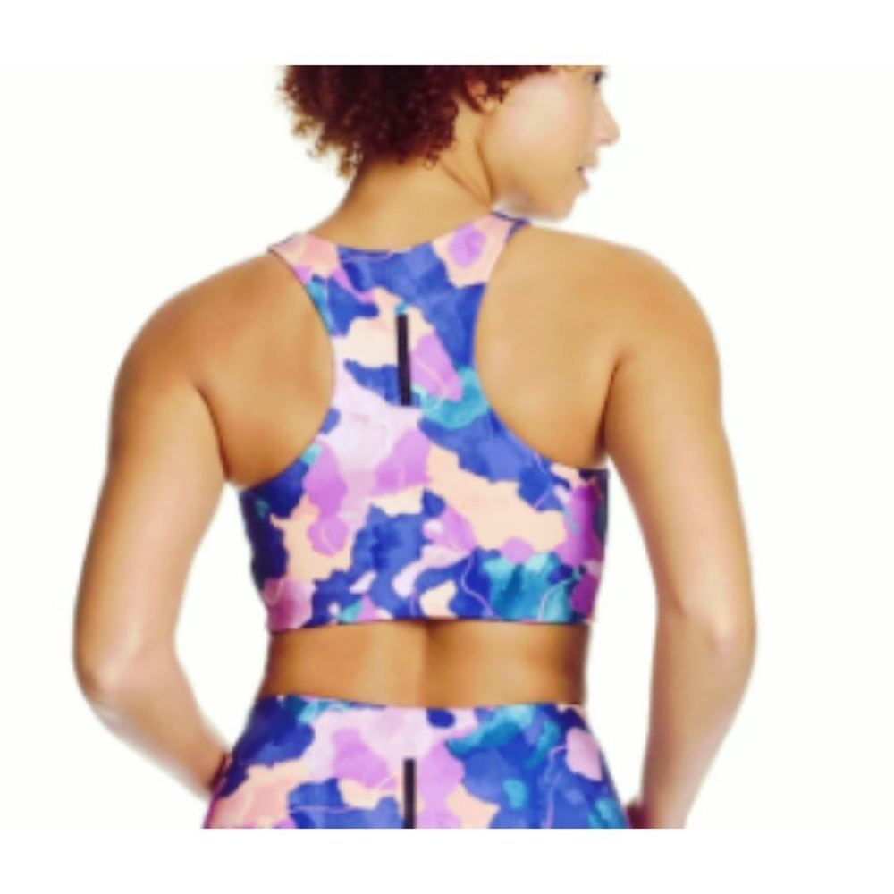 Reebok Medium Impact Reflex Multicolor Sports Bra - Picture 2 of 7